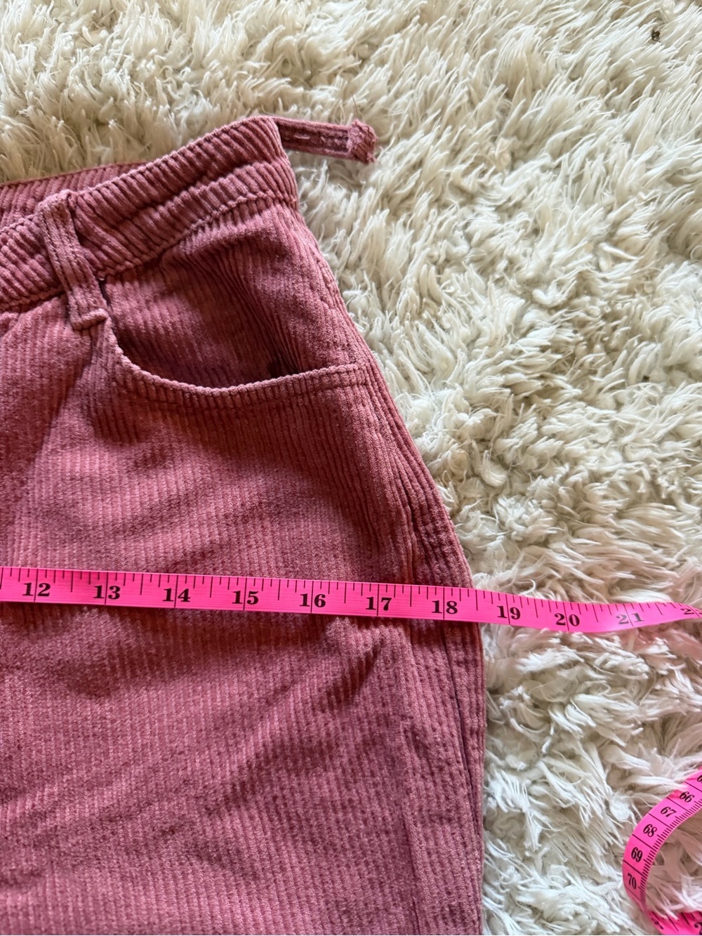 Nasty Gal Rose Pink Wide Wale Baggy Cordoroy Fairycore Cottagecore Boho Jeans - Picture 8 of 9